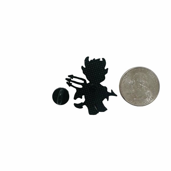 ✨Hell Devil Imp Enamel Pins Red Fire Head Vampire Badge Brooch New - Picture 5 of 6